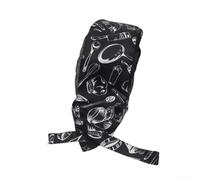 Sombrero de chef pirata ajustable para hombres y mujeres, gorro de cocina con estampado de calavera, gorro de cocina de malla de algodón suave, sombrero de catering, 30 x 20 x 12 cm (C)