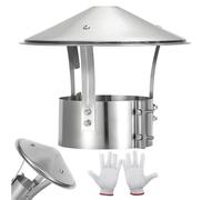 Sombrero de Chimenea Acero Inoxidable, Sombrerete Chimenea para Tubo 75-315mm, Tapa para Chimenea de Redondo, Sombrero de Nieve para lluvia, para Techo Ventilación, Estufas de Leña(315mm)