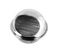 Sombrero de chimenea, Campana de bola plateada de acero inoxidable for rejillas de ventilación de pared redondas de varios tamaños(150mm(59"))