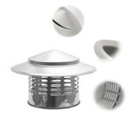 Sombrero de chimenea, Ducting Vent Cap 3/4.5/6.3/8/9.8/11.8in Stainless Steel Chimney Cap Roof Vent Cover Windproof And Rainproof Vent Hood For House Flue Cowl Pipe(300mm/11.8in)