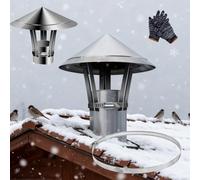 Sombrero de Chimenea Extractor de Humo 50-300mm Cubierta de lluvia de acero inoxidable 201 para HVAC,Tapa de Escape Tubo de Estufa Exterior(300 mm/11.81 in)
