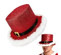 Sombrero De Cilindro De Santa Claus - Accesorio Cosplay Para Las Vacaciones De Invierno, Sombrero De De Tesa Ancha Ancha | Sombreros De Cilindro Festivos Para Hombres, Mujeres, Familia, Amigos