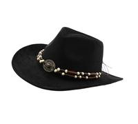 Sombrero de cinturón vintage con cuentas para cosplay, disfraz de Panamá, artistas de escenario, bailando, para adultos, invierno, sombrero ajustable a juego