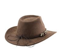 Sombrero de cinturón vintage con cuentas para cosplay, disfraz de Panamá, artistas de escenario, bailando, para adultos, invierno, sombrero ajustable a juego