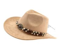 Sombrero de cinturón vintage con cuentas para cosplay, disfraz de Panamá, artistas de escenario, bailando, para adultos, invierno, sombrero ajustable a juego