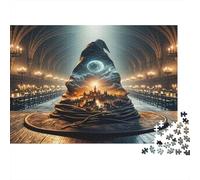 Sombrero de clasificaciónRompecabezas Clásico 1000 Piezas Cartón Reciclado Castillo Hogwarts Relajación Mental, Tiempo Libre, Regalo De Cumpleaños para Anzianos Y Nonos 70x50cm/1000pcs
