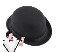 Sombrero De Cochero,Sombrero De Copa De Fieltro - Sombreros de fiesta formales Showman Novedad | Accesorio clásico de fieltro para disfraz de Halloween, sombrero Derby negro para disfraz de fiesta y c
