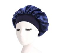 Sombrero de cocina moda mujeres rebordear trenza sombrero musulmán volantes gorro envolvente gorros de dormir gorros de satén forrados de pelo sombrero de pescador hombres azul, marine, talla única