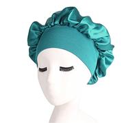 Sombrero de cocina moda mujeres rebordear trenza sombrero musulmán volantes gorro envolvente gorros de dormir gorros de satén forrados de pelo sombrero de pescador hombres azul, a, talla única