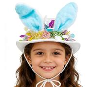 Sombrero de conejo de Pascua occidental de temporada, estilo premium para fiestas de primavera, disfraz de caza de huevos, carnaval, cumpleaños, celebraciones familiares, utilidad multipropósito para