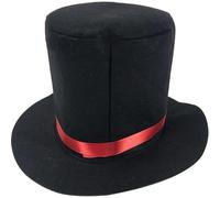 Sombrero de copa de fieltro negro, sombrero de mago de moda, sombreros Fedora retro para hombres, mujeres y niños, disfraz de mayordomo para juegos de rol, fiestas temáticas, festivales, mini sombrero