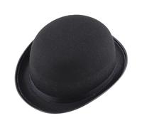 Sombrero de copa negro, sombrero de esmoquin, sombrero de cochero | Sombrero clásico negro de bolos Derby | Accesorio de fieltro para disfraz de Halloween | Sombreros formales de fiesta de showman