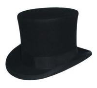 Sombrero De Copa para Hombre, Gorro De Disfraz De Mago De Fieltro, Sombrero Formal De Fiesta De Showman, Sombrero De Disfraz, Gorra De Caballero Victoriano
