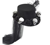 Sombrero de copa steampunk, sombrero gótico, steampunk, accesorios para viajeros del tiempo, sombreros para mujer con velo para viajeros del tiempo