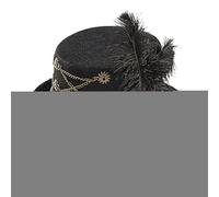 Sombrero de copa steampunk, sombrero gótico vintage con gafas, sombrero de fieltro ajustable para actuaciones de circo, adolescentes, ferias renacentistas, teatro