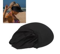 Sombrero de copa vacío de 56-65 cm, negro, transpirable, elástico, de ala ancha, ideal para verano y compatible con protección solar.