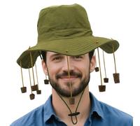 Sombrero De Corcho Australiano para Adultos - Sombrero para Disfraces del Día De Australia,Accesorio Ajustable con Y ala Ancha Unisex para Senderismo Viajes Playa