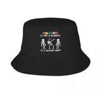 Sombrero de Cubo de Autismo Negro Personalizado y Divertido de algodón Lavado para Mujeres y Hombres Gorra de Pesca de Verano para Acampar en la Playa y el Sol de Verano Regalo