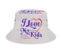 Sombrero de Cubo I Love My Kids Go Back to School Moda Unisex Packable Travel Sun Caps Adolescentes Mujeres Hombres Novedad Sombreros al Aire Libre