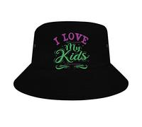 Sombrero de Cubo I Love My Kids Go Back to School Moda Unisex Packable Travel Sun Caps Adolescentes Mujeres Hombres Novedad Sombreros al Aire Libre