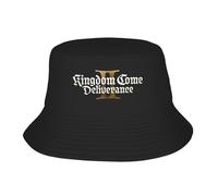 Sombrero de Cubo Kingdoms Unisex para Mujeres Come Deliverances Logo Fisherman Hats Gorras de Caza Divertidas Transpirables Hawaii Custom DIY Sun Hats Sombrero de cumpleaños