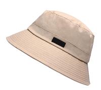 Sombrero De Cubo Sombrero de sol de talla grande for hombre y mujer, sombrero de pescador de playa, gorra de algodón puro, sombreros de cubo de talla grande 56-58cm 58-60cm 61-65cm(Khaki,61-65cm)