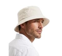 Sombrero de cubo XXL XL L para cabezas grandes, M S sombrero de viaje de secado rápido con correa para la barbilla, sombrero de pescador de verano ligero y plegable, Blanco sucio, XX-Large-3X-Large