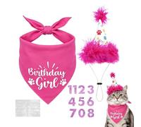 Sombrero de cumpleaños para perros, ajustable reutilizable talla S M L | Bandana de cumpleaños para perros,Sombreros De De Interior Números Decoraciones Festivas