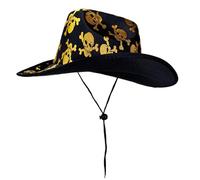 Sombrero de de calavera, sombrero de sol con motivo de calavera y lazo ajustable | Accesorio para disfraces para reuniones familiares fiestas de cosplay cumpleaños espectáculos