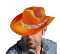 Sombrero de de fieltro, sombrero de vaquera sintió - Siente cosplay Glitter discoteca, disfraz de mujer occidental - sombrero de disfraz para hombre, para rendimiento, escenario, juego de rol