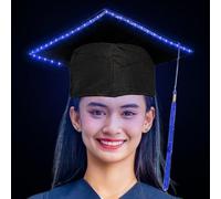 Sombrero de descuento de secundaria,Diadema luminosa para ceremonia de graduación | Peluquería con pompón, accesorios para disfraz de universidad, decoración de fiesta estudiantil y evento escolar
