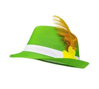 Sombrero de día festivo - Disfraz de trébol irlandés de San Patricio, sombrero Fedora de tela de fieltro para hombres, mujeres, adultos, escenario, cosplay, escuela, juego, diario, cabina de fotos