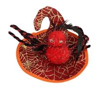 Sombrero de Disfraz de araña para Mascotas, Divertido, Ajustable, Gato, Bruja, Cosplay, Accesorio de Fiesta de Halloween para Mascotas pequeñas, Medianas y Grandes, Material no