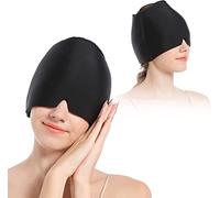 Sombrero de dolor de cabeza para migraña, gorro de alivio de dolor de cabeza, paquete de cabeza de hielo para migraña, máscara de gel para ojos fríos mejorada, paquete de hielo para dolor de cabeza