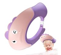 Sombrero de ducha para bebé, escudo para gorro de ducha para bebé, gorro para lavar el pelo del bebé en forma de dinosaurio, ajustable, suave, sombrero de baño con caras
