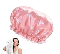 Sombrero de ducha para mujeres, tapa de ducha impermeable | Bath Hair Horse reutilizable Tapa de la capa de capa de ducha doble - Accesorios de baño, grueso capó elástico de baño, vida diaria