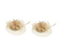 Sombrero de encaje y plumas para mujer, diadema de malla para el cabello para mujeres y niñas, diademas de moda, ligeras y cómodas(Picture 3x2pcs)