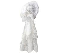 Sombrero de encaje y tul suave para fiesta y cosplay, blanco, 1 unité (Lot de 1)