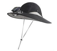 Sombrero de enfriamiento solar de ala ancha disfruta de un flujo de aire refrescante mientras protege contra los rayos UV (negro)