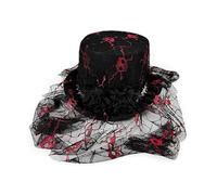 Sombrero de fascinador gótico, sombrero de fascinador para disfraz de Halloween - Sombrero de cilindro para mujer con encantadores de calaveras de Halloween | Disfraz Prop Decoración de temporada para