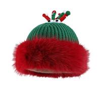 Sombrero de felpa gruesa de Navidad para día festivo con cuernos de reno para niñas adultas, sombrero de fiesta, festival, sombrero de invierno para mujer