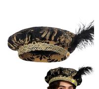 Sombrero de festival renacentista, tocado de disfraz de cosplay, sombrero de recreación histórica para adultos, accesorio de sesión de fotos para de carnaval, desfile de fotos, sombreros de