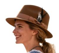 Sombrero de fieltro bávaro con sombrero unisex para Oktoberfest, tocado alpino clásico para celebraciones de cerveza, fiestas temáticas y eventos tradicionales