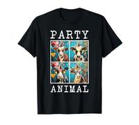 Sombrero de Fiesta de Animales de Granja Colorido con Cara de Vacas Camiseta