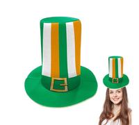 Sombrero de fiesta de San Patricio, San Patricio Green Hat - Heads-Headswear Irish Top Hat Shamrock Leprechaun - Accesorios de la Green St Patricks Day, Party Supplies Topper, accesorios para adultos,