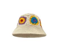 Sombrero de ganchillo para mujer, gorro de punto hecho a mano, plegable, sombrero de playa, bonito sombrero de pesca a rayas, sombrero de pescador personalizado, BG1., M