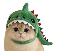 Sombrero de gato, ajustable en forma de dinosaurio, bonito tocado | Accesorios de disfraz para gatitos como decoración y juego, para fotografía y cosplay, así como para cachorros en Halloween, Navidad