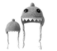 Sombrero de gato - fieltro + 6,3 x 5,51 x 0,39 pulgadas, sombrero de gato con forma de tiburón, transpirable | Disfraz Burr-Free Dress Up Hats, bonito accesorio de fotografía para gatos, perros