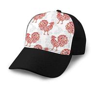 Sombrero de Gorra de béisbol de Hip Hop para niños y niñas, Textura, símbolo de Gallo, Gallo de Fuego, diseño Adecuado, Tela, Papel Tapiz Web, Envoltura, nuevos Sombreros de Camionero peq