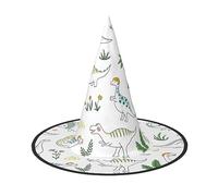 Sombrero de Halloween de dinosaurio caminando para adultos, accesorio versátil de disfraz de bruja para fiestas, bailes de máscaras, cosplay y decoraciones